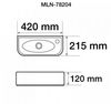 Раковина подвесная Melana 78204L левая