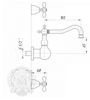 Смеситель Migliore Princeton Plus ML.PRP-8070.DO для раковины настенный золото