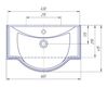 Тумба с раковиной Tessoro Perla 65 цвет слоновая кость
