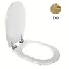 Сидение  из МДФ для унитаза Belbagno Boheme BB115SCM-ORO цвет белый soft close, петли золото