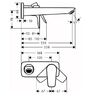 Смеситель Hansgrohe Talis E 71734340 для раковины шлифованный черный