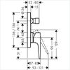Смеситель Hansgrohe Metropol 32545340 для ванны и душа шлифованный черный