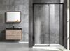 Душевая дверь Vincea Лугано (Lugano) VDS-1L130CLB-1 130x195 см, профиль черный матовый. Размер регулировки 1280-1320 мм