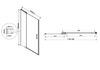 Душевая дверь Vincea Экстра (Extra) VDP-1E1112CL 120x200 см, профиль хром. Размер регулировки 1112-1212 мм