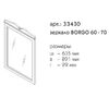 Зеркало Caprigo Borgo 60 цвет Bianco Grigio