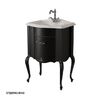Тумба для раковины Caprigo Bourget 60 цвет B042 черный матовый патина серебро