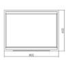 Зеркало с полкой Silver mirrors Челси (LED-00002373)