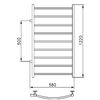 Полотенцесушитель Ника ARC ЛД 120/50 бок. подкл. 50 см