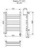 Полотенцесушитель Электрич. Ника TRAPEZIUM ЛТ (Г2) ВП 80/50 правый тэн