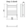 Полотенцесушитель Электрич.кабельный Ника STEP-2 60/40 правый тэн