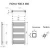 Полотенцесушитель Terma FIONA 900/480 RAL 9016 белый матовый
