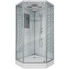 Душевая кабина Niagara NG-7702DW (1000x1000х2100)  низкий поддон (15см) стенки БЕЛЫЕ