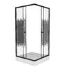 Душевой уголок Niagara NG- 010-14Q BLACK (1000х1000х1950) низкий поддон (13см) стекло МОЗАИКА