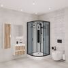 Душевая кабина Niagara NG-6901-01G BLACK (900х900х2100) низкий поддон (16 см), стекло ТОНИРОВАННОЕ