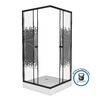 Душевой уголок Niagara NG- 010-14Q BLACK (1000х1000х1950) низкий поддон (13см) стекло МОЗАИКА