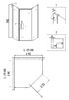 Душевое ограждение Niagara NG-6805-08 BLACK (90*90*190) трапеция, дверь распашная