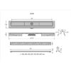 Желоб BERGES водосток В1 Antik 400, матовый хром, S-сифон D50/105 H50 вертикальный