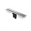 Желоб BERGES водосток В1 Antik 300, матовый хром, S-сифон D50/105 H50 вертикальный