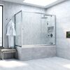Шторка на ванну Vegas Glass ZV+ZVF NOVO 180*75 07 01 профиль матовый хром стекло прозрачное