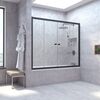 Шторка на ванну Vegas Glass Z2V NOVO 160 02М 01 профиль черный матовый стекло прозрачное