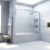 Шторка на ванну Vegas Glass ZV NOVO 160 07 CRYSTALVISION профиль матовый хром стекло CRYSTALVISION