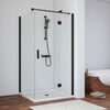 Душевой уголок Vegas Glass AFP-Fis NOVO 110*80 02М 01 R профиль черный матовый стекло прозрачное