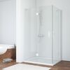 Душевой уголок Vegas Glass AFA-F NOVO 110*80 01 CRYSTALVISION L профиль белый стекло CRYSTALVISION