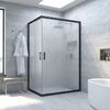 Душевой уголок Vegas Glass ZA-F NOVO h2000 100*90 02М 10 профиль черный матовый стекло сатин