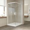 Душевой уголок Vegas Glass ZA-F NOVO h2000 110*80 01 01 профиль белый стекло прозрачное