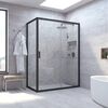Душевой уголок Vegas Glass ZP+ZPV NOVO h2000 150*90 02М 01 профиль черный матовый стекло прозрачное