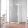 Душевой уголок Vegas Glass ZP+ZPV NOVO h2000 160*80 01 01 профиль белый стекло прозрачное