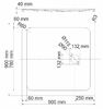 Душевой поддон WasserKraft Neime 19T03 90х90 чёрный мрамор из искусственного камня