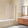 Шторка на ванну Vegas Glass E2V LUX 120 08 10 R профиль глянцевый хром стекло сатин