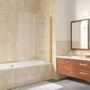 Шторка на ванну Vegas Glass E2V LUX 120 09 10 R профиль золото глянцевое стекло сатин