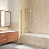 Шторка на ванну Vegas Glass E2V LUX 120 09 01 L профиль золото глянцевое стекло прозрачное