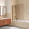 Шторка на ванну Vegas Glass E2V LUX ST 125 05 05 L профиль бронза стекло бронза