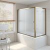 Шторка на ванну Vegas Glass ZV+ZVF TUR NOVO 150*85 05 10 профиль бронза стекло сатин