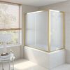 Шторка на ванну Vegas Glass ZV+ZVF TUR NOVO 170*75 09 10 профиль золото глянцевое стекло сатин