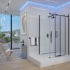 Душевой угол Veconi Rovigo RV-074B, 1500х1000х1950 черный, стекло прозрачное