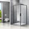 Душевой уголок Vincea Slim VSS-2SL8010CLB-R, 1000*800, матовый черный, стекло прозрачное, правый