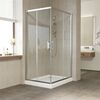 Душевой уголок Vegas Glass ZA-F TUR NOVO 110*100 08 01 профиль глянцевый хром стекло прозрачное