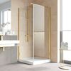 Душевой уголок Vegas Glass EP-Fis LUX 80*100 09 CRYSTALVISION R профиль золото глянцевое стекло CRYSTALVISION