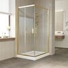 Душевой уголок Vegas Glass ZA-F TUR NOVO 120*110 09 CRYSTALVISION профиль золото глянцевое стекло CRYSTALVISION