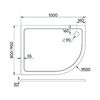 Душевой поддон Veconi Tezeo stone TZ-11L, 1000x800x30, искусственный камень, белый