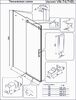 Душевая дверь Veconi Vianno VN-74B, 1200x1950, черный, стекло прозрачное, регулировка 1180-1210 мм