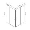 Душевой уголок Vincea Orta VSS-1O1010CL, 1000*1000, хром, стекло прозрачное