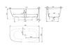 Ванна пристенная угловая Salini SOFIA CORNER R 170x85 материал S-Sense  102514G покрытие Глянцевое