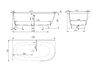 Ванна пристенная угловая Salini SOFIA CORNER L 170x85 материал S-Sense  102515G покрытие Глянцевое
