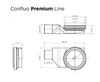 Душевой лоток Pestan Confluo Premium Line 650 White Glass Gold