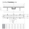 Душевой лоток Pestan Confluo Frameless Line 450 Gold